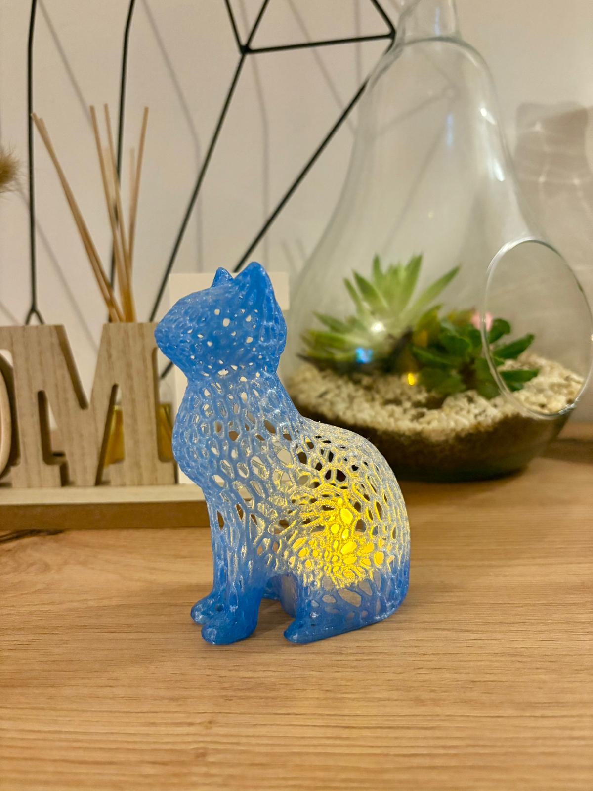 Luz decorativa em forma de gato 10cm