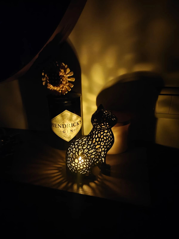 Luz decorativa em forma de gato 15cm