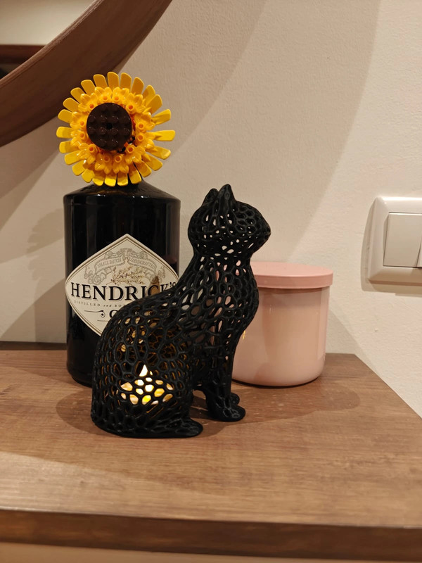 Luz decorativa em forma de gato 15cm